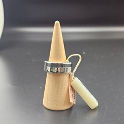 Morellato black and silver band ring