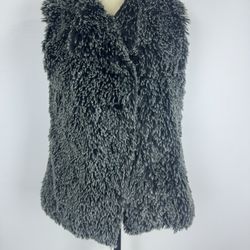 Michael Stars Open Front Faux Fur Vest 