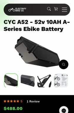 CYC A52 52v 10AH E-MTB EMTB Battery