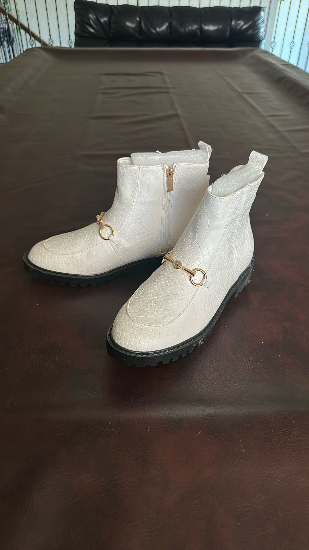 White Dressy Ankle Boots
