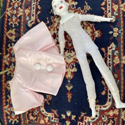 Antique Pierrot Style Teardrop Porcelain Doll hand painted 