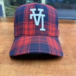 Dodger Hat Los Los Supply Red Plaid Upside Down SnapBack 