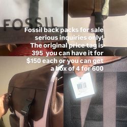 Fossil Leather Bag packs 