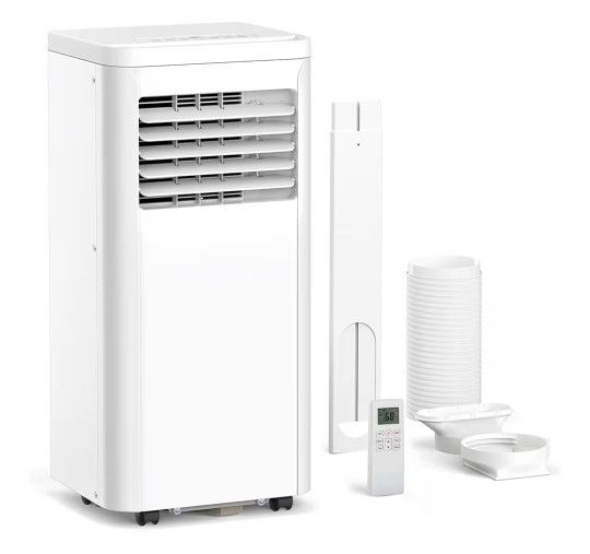 ZAFRO 10000BTU Portable Air Conditioners - 3-in-1 Cooling, Dehumidifier, Fan, 3 Speed, 24-Hour Timer,LED Control Panel & Remote