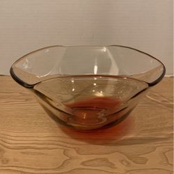 Vintage Anchor, Hocking, Pink Cranberry Flash Glass Snack Bar 10” X 5” B14