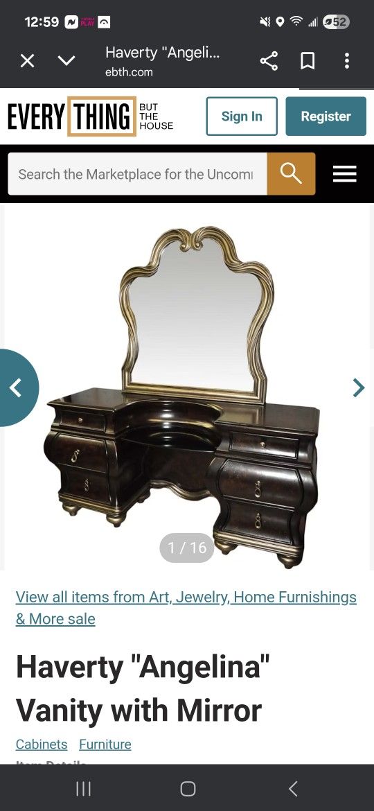 HAVERTY "ANGELICIA" VANITY