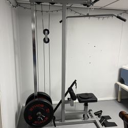 Lat Pull Down Machine Multifunction Low Row Bar Cable Fitness Body Workout Gym  Used great condition