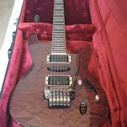 Ibanez s470DXQM With ZR Tremolo Slim Design & Fender Mustang 1  / Ibanez Hard Case