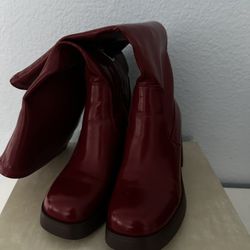 Leather Knee High Boots