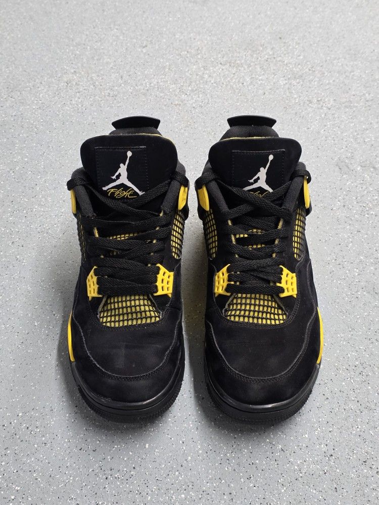 Nike Air Jordan 4 Retro Thunder Men's Sneakers Size 10.5 DH6927-017