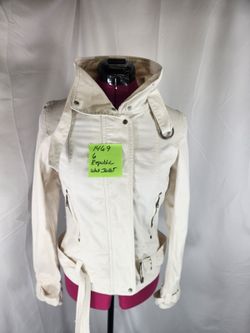 Banana Republic Vintage Safari Utility Moto Jacket (Size 6).