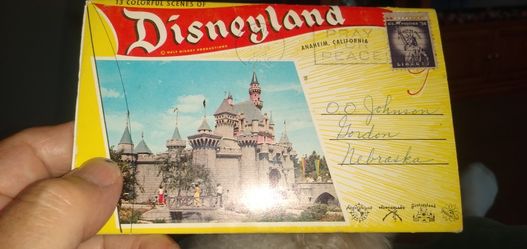 Antique Disney Post Card With 3c Stamp