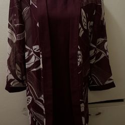 Vestido Con Chaleco Trasparente Size XL 