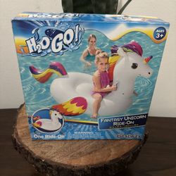 H2OGO! Flash n' Splash Unicorn Kids Ride-On Pool Float