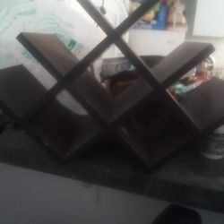 Wine Rack. Solid Black Sturdy Wooden 