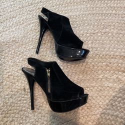 Size 9 Black Velvet Heels