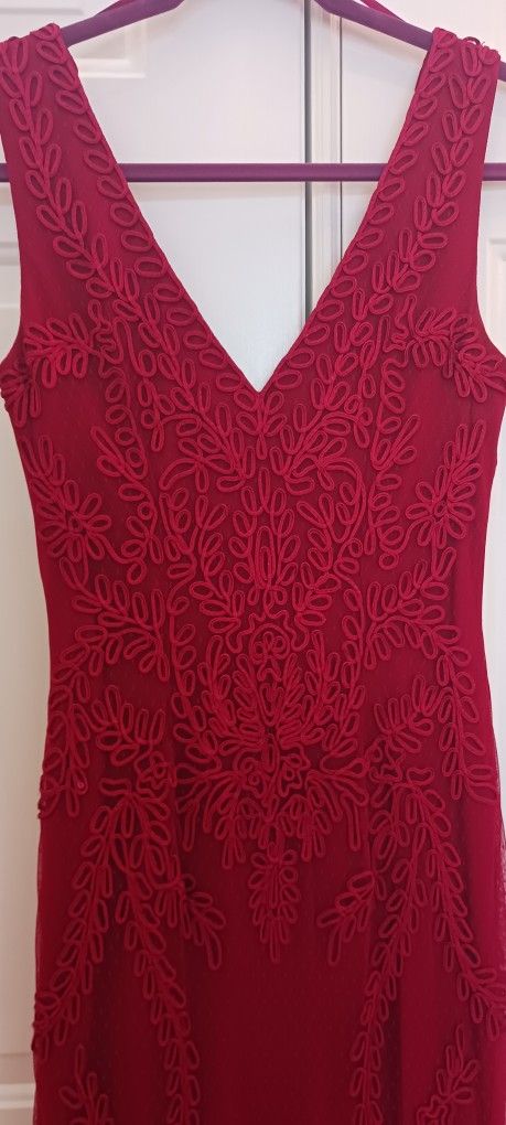 Red Evening Gown Prom Quinceanera Ball Size 12