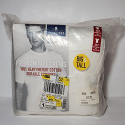 NEW Stafford Heavyweight Mens 3XLT Crew Neck T-Shirts $25 EACH PACK