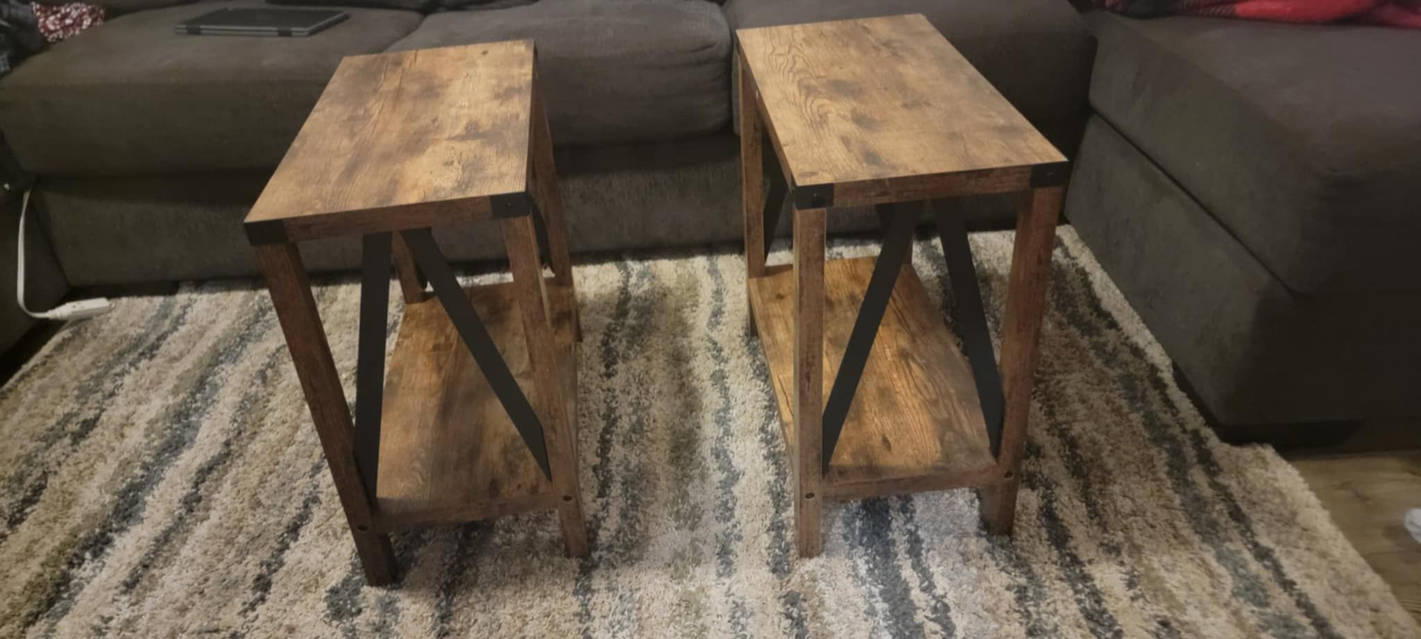 Farmhouse End Table Set Of 2