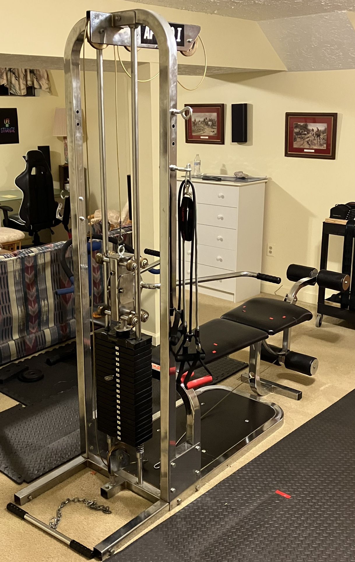 Cal Gym Apollo I home gym fitness weight system and bench Weight 