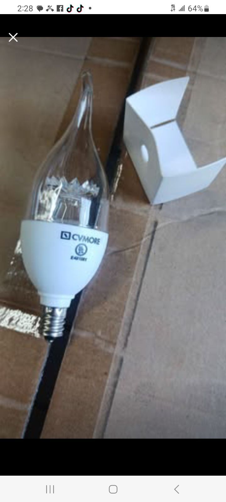 Chandelier light bulb BA11 E12 5w 4000k 120vac 94mA $2 / lot of 6 - $10