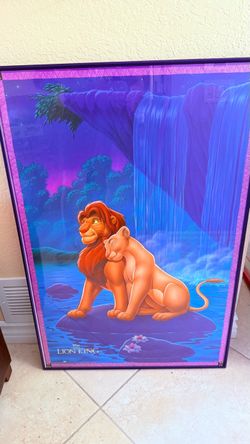 Disney Lion King Vintage Poster framed