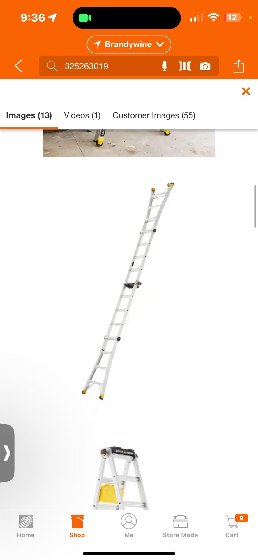 19 ft. Reach MPXT Aluminum Multi-Position Ladder with Project Top and Bucket, 375 lbs. Load Capacity