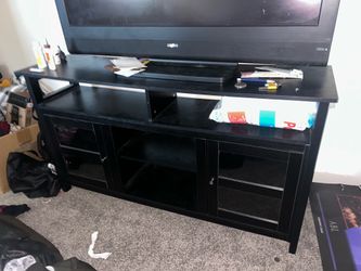 Black Wooden TV Stand