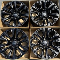 20” GMC Sierra Yukon factory wheels rims gloss black new Denali