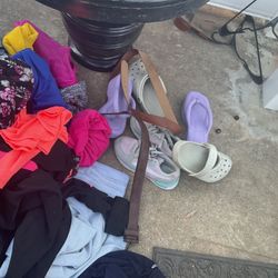 A Lot Of Different Sizes Of Clothes For Children, And Adults All Ages, Some Shoes All For $50 ( NO SHIPPING)