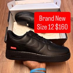 Size 12 “Black Box Logo” Airforce 1 Supreme