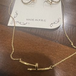 Nail Set Plated 21 K Gold 