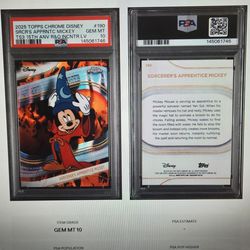 Mickey mouse topps chrome psa 10