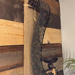 Farmhouse Wall Decor Candle Sconces - 2 Pcs Vintage Rustic Handmade Wooden Wall-Mount Candle Holders for Bedroom Living Room Bathroom Home Hanging Art