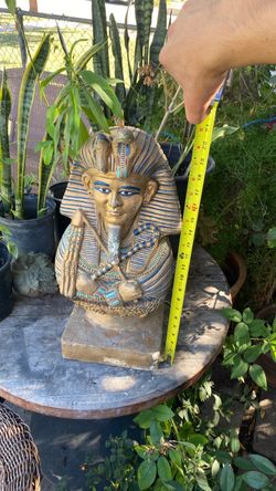 Gold and Blue Egyptian Pharaoh Statue