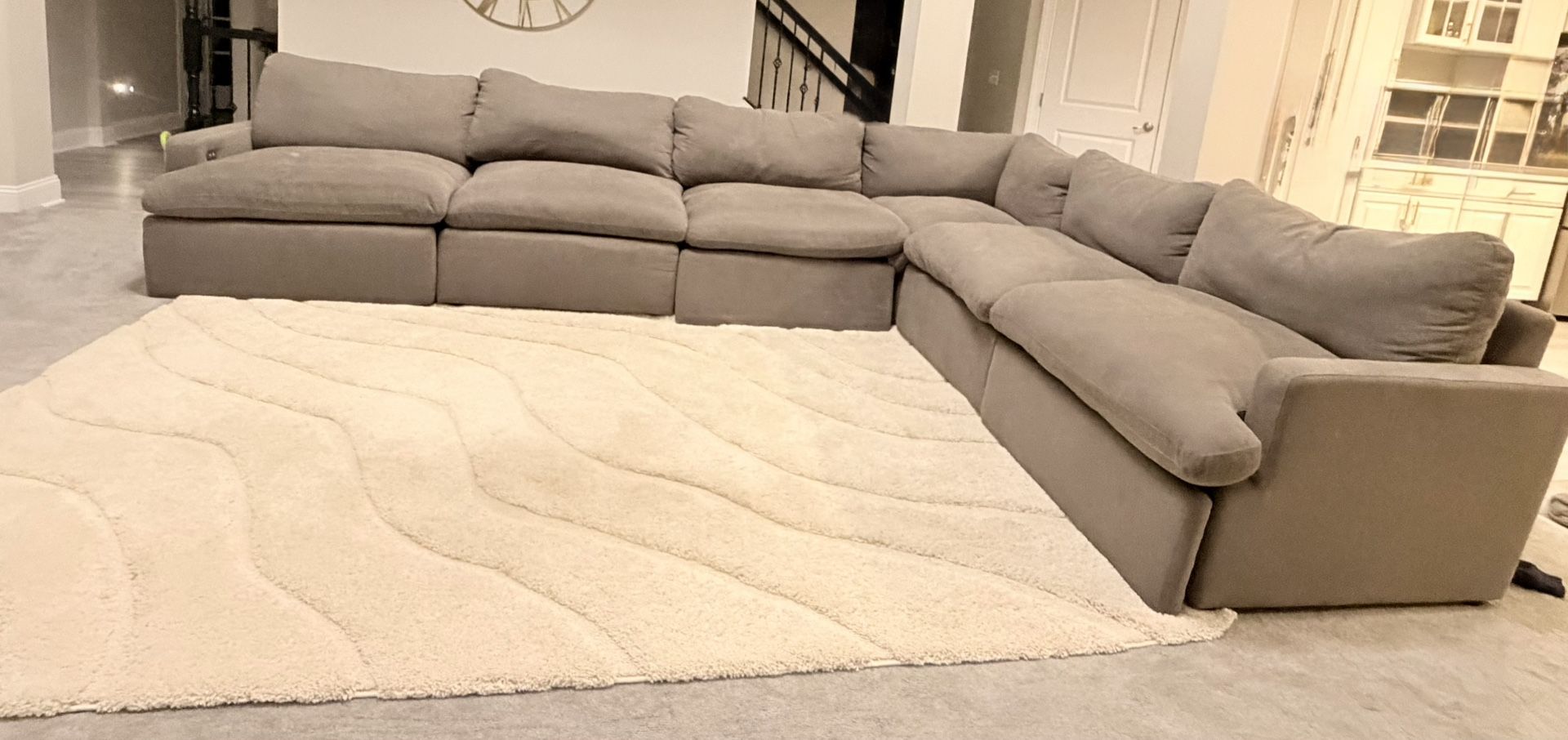 Sectional Sofa With Recliners 6 Pieces