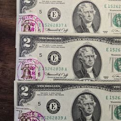 1976 Stamped Uncirculated Bills