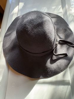 Black Wide Brim Wool Hat