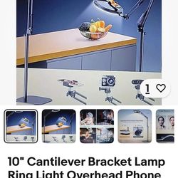 New 10” CANTILVER bracket lamp ring light kit