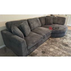 Black Friday Corduroy Sectional Sofa // Limited Time Offer C