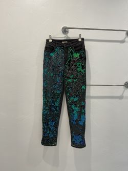 H&M Premium Collection  Denim With Reversible Sequins. Size Us 4, Eu 34