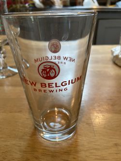 New Belgium Brewing company beer glass