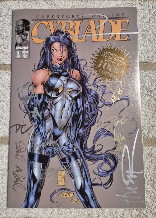 CYBERFORCE ORIGINS CYBLADE SIGNED x10 GOLD APPLE EXCL W/COA TOP COW IMAGE COMICS