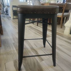 Set Of 4 INDUSTRIAL COUNTER STOOLS