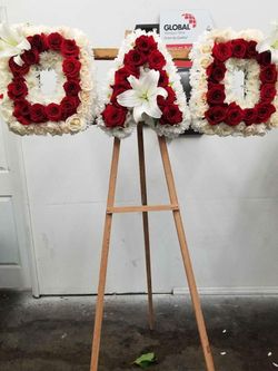 Letras florales para funerales