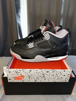 Black fire red cememt grey Jordan 4