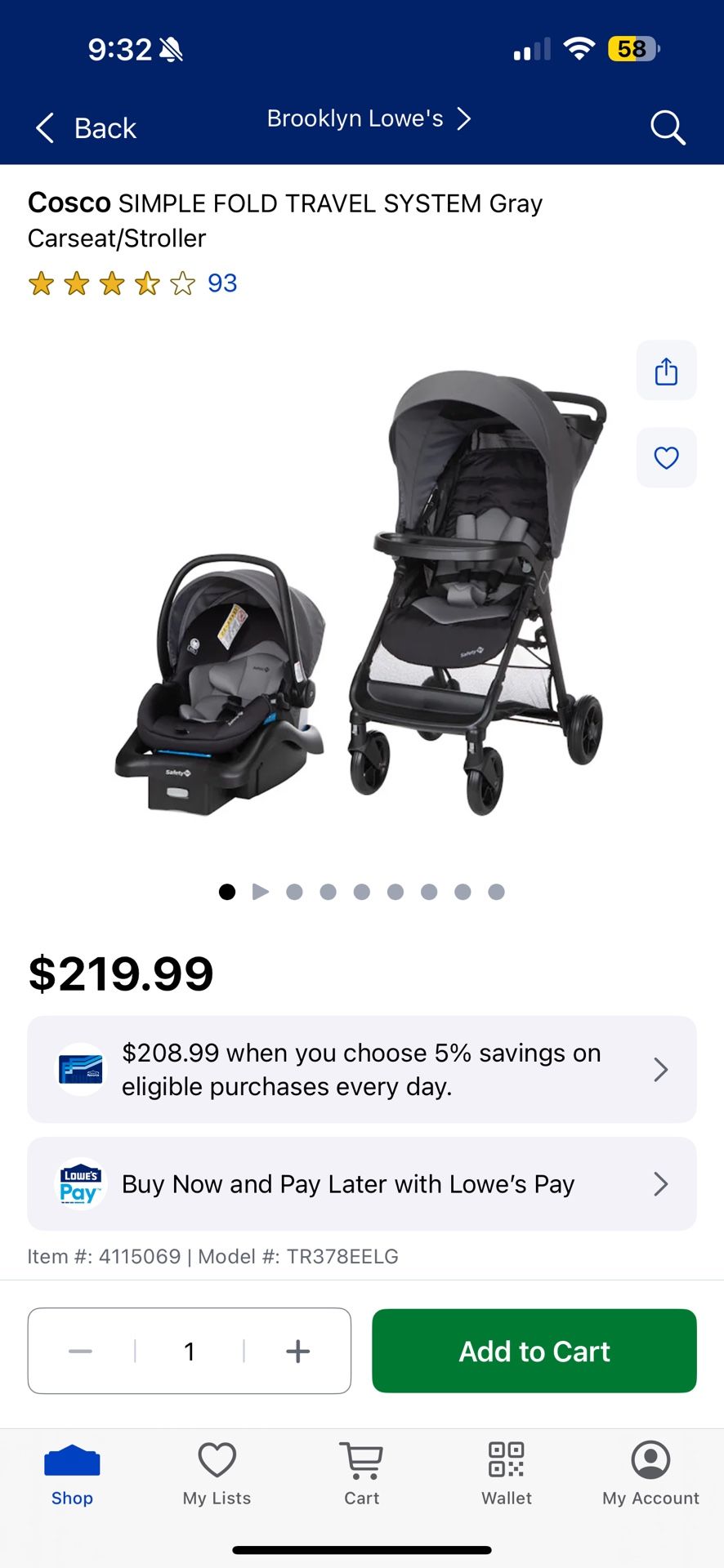 Brand New Car Seat/Stroller Set