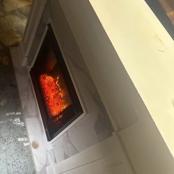 Tv stand with fire place