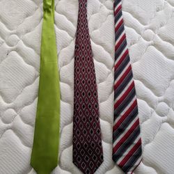 Three Men's Silk Dress Ties
