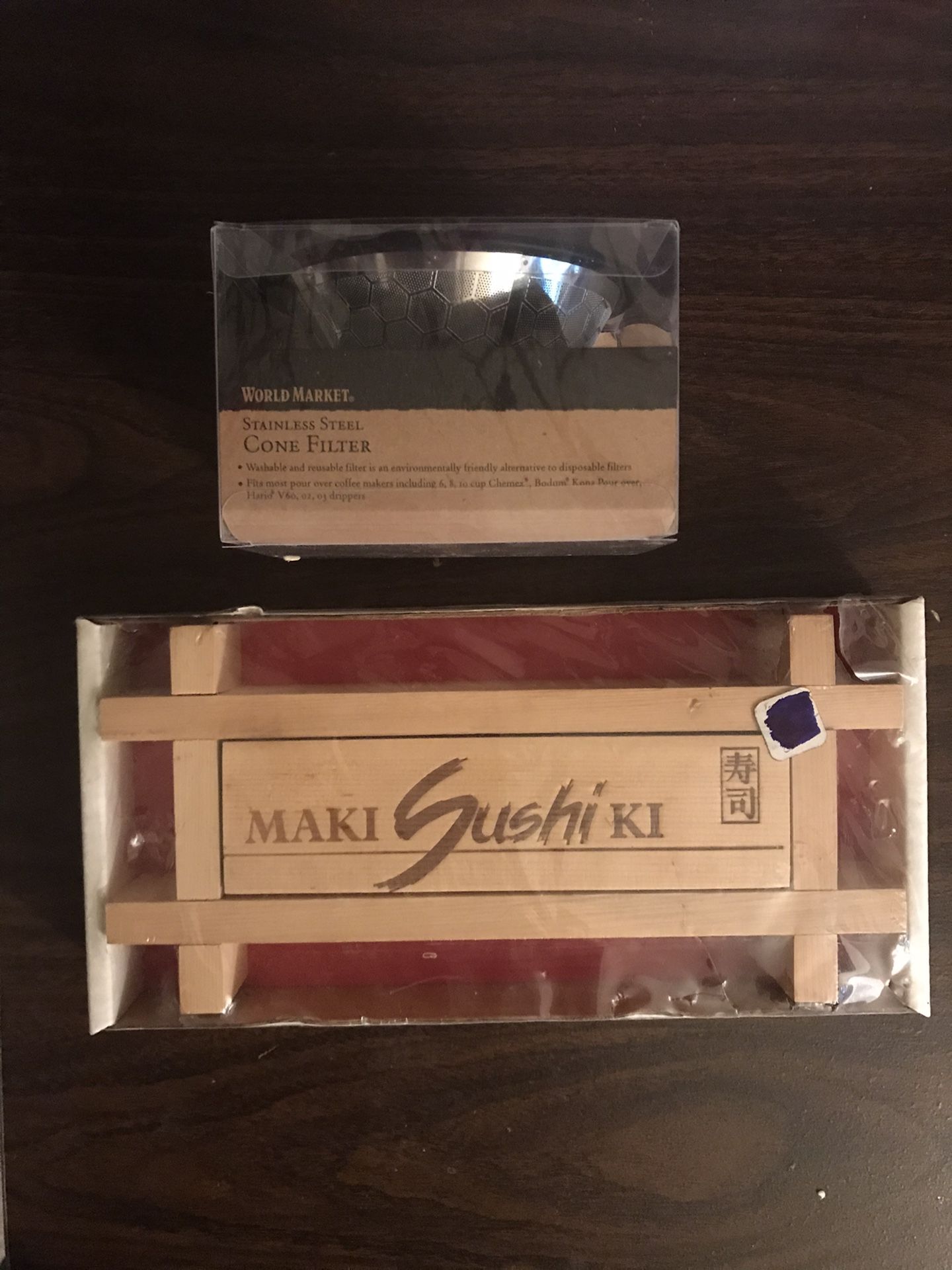 Sushi maker and World Market coffee filter